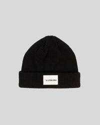 BLACK RIB BEANIE