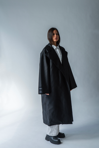 HAORI BLACK TRENCH COAT 3in1